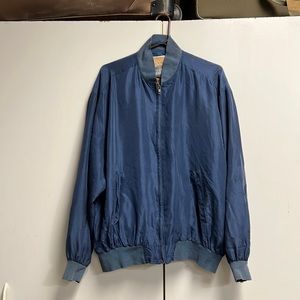 Uomo Men’s Silk Jacket with Pockets size L Blue